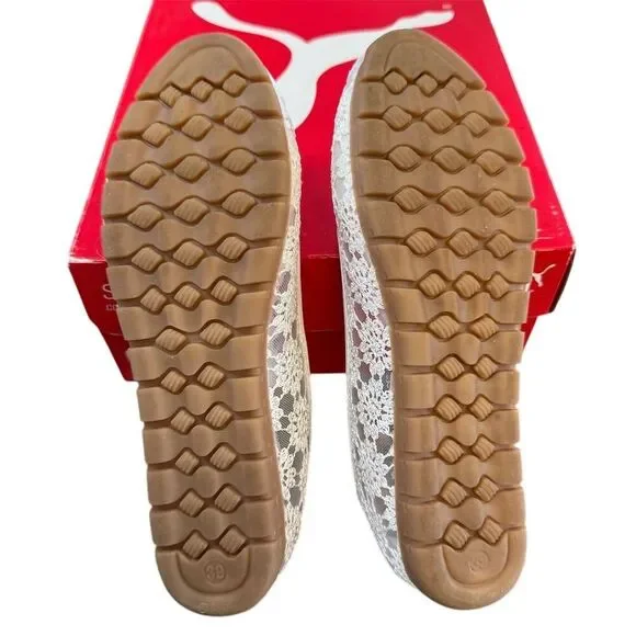 Women's White Crochet Lace Ballet Flats Size 39 - Picture 5 of 5